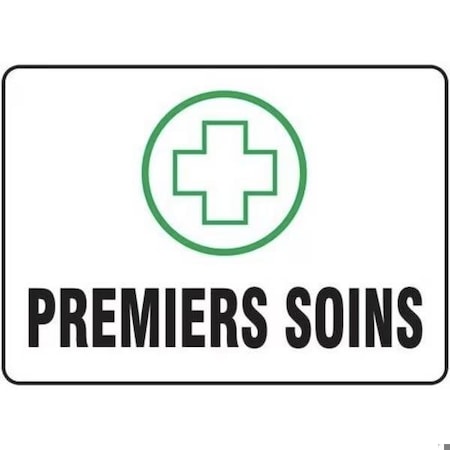 Accuform BILINGUAL FRENCH SIGN  FIRST AID FRMFSR523VP FRMFSR523VP